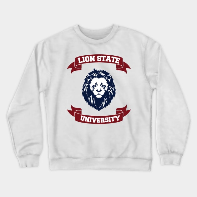 Lion State University Campus and College Crewneck Sweatshirt by phughes1980